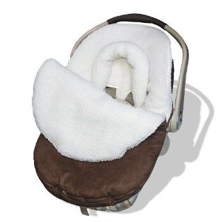 Jolly Jumper Waterproof Cuddle Bag with Removable Head Hugger  Chocolate Faux Suede with Sherpa Lining  Baby