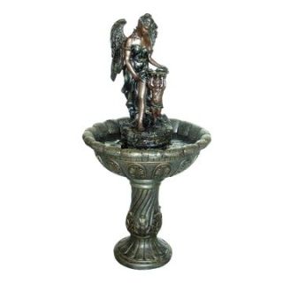 Design Toscano Heavenly Moments Angel Sculptural Outdoor Fountain   Fountains