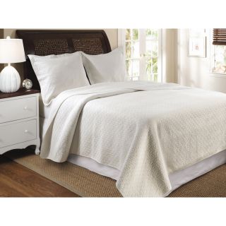 Greenland Home Fashions Vashon   2 Piece Quilt Set   Ivory   Quilts & Coverlets