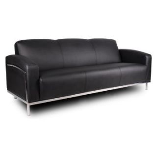 Boss BR99003 BK Caressoftplus Sofa with Polished Steel Frame   Black   Desk Chairs
