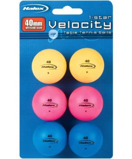 Halex 40mm 6 Multi Color Table Tennis Balls   Table Tennis Equipment