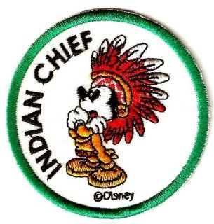 Mickey Mouse American Indian Chief Motorcycle Disney Embroidered Iron On / Sew On Patch 