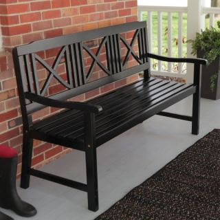 Coral Coast Matera 5 ft. Painted Bench   Black   Outdoor Benches