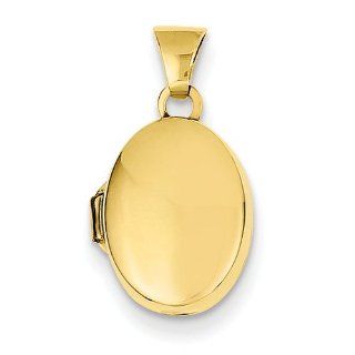Gold and Watches 14k Plain Polished Oval Locket Jewelry