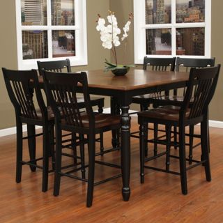 AHB Berkshire 7 Piece Counter Height Set with Homestead Stools   Dining Table Sets