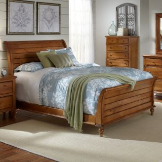 Progressive Furniture Napa Valley Sleigh Bed   Antique Pine   Sleigh Beds