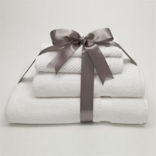 Luxury Hotel & Spa Herringbone Weave 100% Turkish Cotton 4 pc. Combination Set   Bath Towels