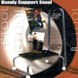 HANDY SINGLE STEP SUPPORT STOOL WITH SAFETY RAIL (BUILT FOR SAFETY AND SECURITY)   Safty Handle Step Stool