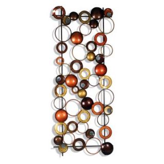 Colorful Metal Circles Wall Sculpture   21 x 48 in.   Wall Sculptures and Panels