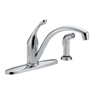 Delta Collins 440 DST Single Handle Kitchen Faucet with Side Spray   Kitchen Sink Faucets