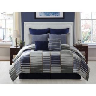 Luxury Home Denim 8 Piece Comforter Set   Bedding Sets