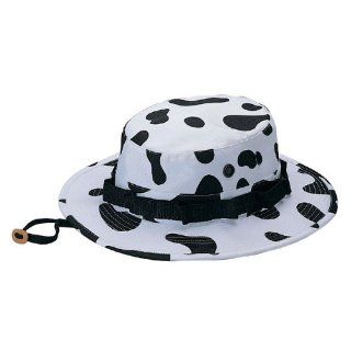Camouflage Twill Hunting Hat with Chin Cord 4 Big Meshed Brass Eyelet  White and Black Cow large  Other Products  