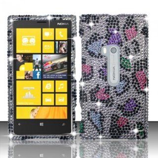 Nokia Lumia 920 Case Ravishing Leopard Design Hard Flashy Crystal Stones Diamond Cover Protector (AT&T) with Free Car Charger + Gift Box By Tech Accessories Cell Phones & Accessories