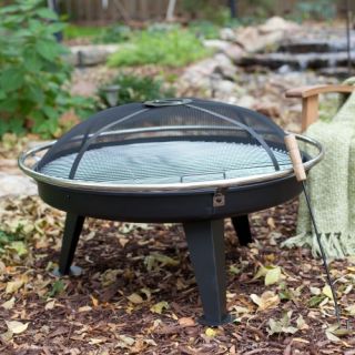 Fire Sense Urban Hotspot 31.5 inch Fire Pit with Hinged Cooking Grate   Fire Pits