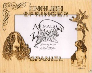 English Springer Spaniel Laser Engraved Dog Photo Matte 8 X 10   Frames