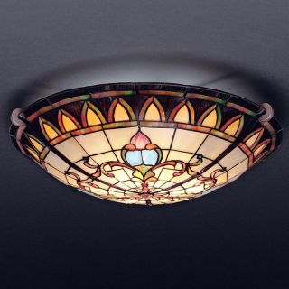 Kichler Art Glass Creations 3 Light Semi Flush   Tiffany Ceiling Lighting