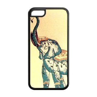 DiyCaseStore Cute Elephant iPhone 5C Case Best Durable Cover Case for Apple iPhone 5C Cell Phones & Accessories