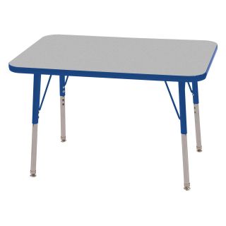ECR4KIDS Gray Rectangle Adjustable Activity Table   24L x 36W in.   Classroom Tables and Chairs