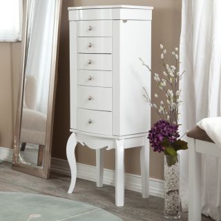 Waterford Jewelry Armoire   High Gloss White   Jewelry Armoires