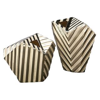 Striped Abstract Vase   Table Vases