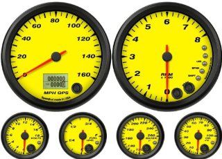 Speedhut 6 gauge set   GPS Speedometer 160mph, Tachometer 8K RPM Shift light Automotive