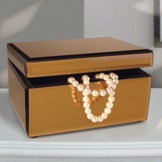 Copper Mirrored Rectangle Jewelry Box   7W x 3.75H in.   Womens Jewelry Boxes