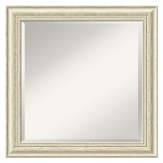 Country Whitewash Square Wall Mirror   24W x 24H in.   Wall Mirrors