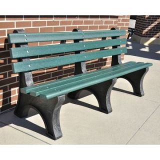 Jayhawk Plastics Commercial Recycled Plastic Central Park Bench   Commercial Patio Furniture