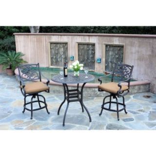 Meadow Decor Kingston 36 in. Bar Height Patio Bistro Set   Patio Dining Sets