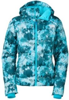 The North Face Destiny Down Novelty Ski Jacket Turquoise Blue Camo Womens Sz S  Snowboarding Jackets  Clothing
