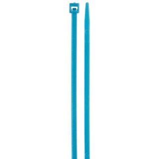 NSI Industries 840 20 Standard Fluorescent Cable Tie, 40lbs Tensile Strength, 2" Bundle Diameter, 0.130" Width, 8.5" Length, Blue (Pack of 100)