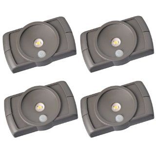 Mr. Beams MB864 Indoor Wireless Slim LED Light with Motion Sensor Features, Brown, 4 Pack   Flush Mount Ceiling Light Fixtures  
