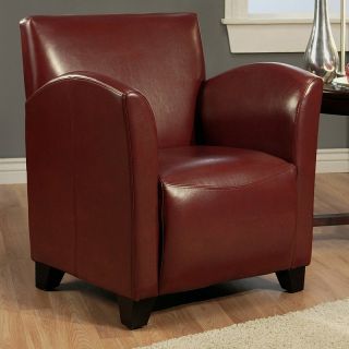 Marais Bicast Leather Armchair   Burgundy   Leather Club Chairs