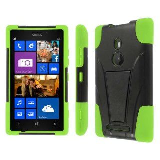 MPERO IMPACT X Series Kickstand Case for Nokia Lumia 925   Black / Neon Green Cell Phones & Accessories