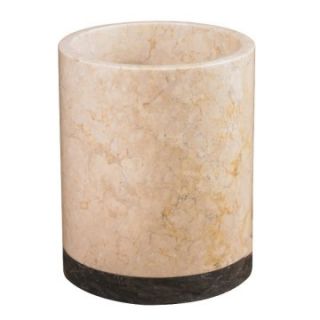 Creative Home Inverary Banded Marble Wastebasket   Bathroom Trash Cans