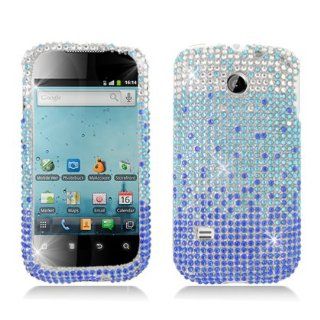 Aimo Wireless HWM865PCDI175 Bling Brilliance Premium Grade Diamond Case for Huawei Ascend 2 M865   Retail Packaging   Blue Waterfall Cell Phones & Accessories