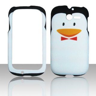 2D Penguin Design Huawei Ascend Y M866 TracFone , U.S.Cellular Case Cover Hard Phone Case Snap on Cover Rubberized Touch Faceplates Cell Phones & Accessories