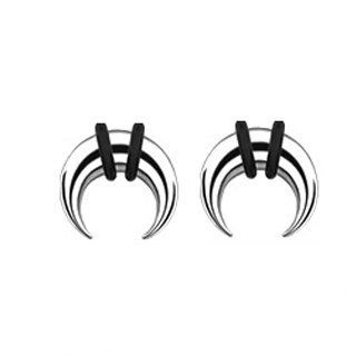 316L Surgical Stainless Steel C shape Tapers   6G (4mm), Length, Sold as a Pair Body Piercing Plugs Jewelry