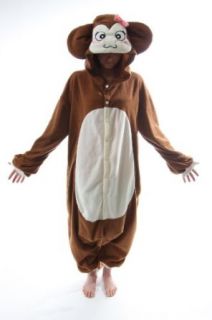 BCozy Kigu Unisex Animal Costume Pajama Onsie Adult Monkey Select Size One Size Fits Most Clothing