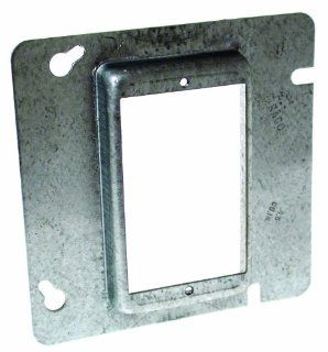 Hubbell Raco 843 Raised 5/8 Inch, 4 11/16 Inch Square Mud Ring for 1 Device, 25 Pack   Electrical Boxes  