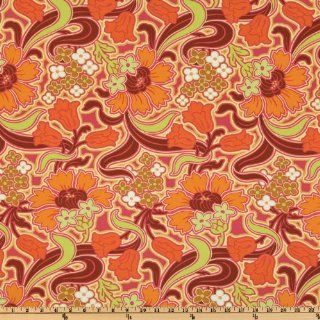 Amy Butler Soul Blossoms Passion Disco Flower Tangerine Fabric