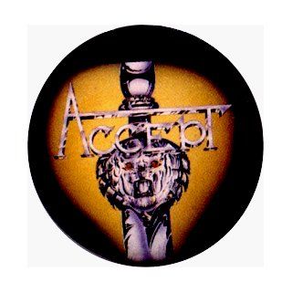 Accept   Logo   AUTHENTIC 1980's RETRO VINTAGE 1.25" Button / Pin Clothing