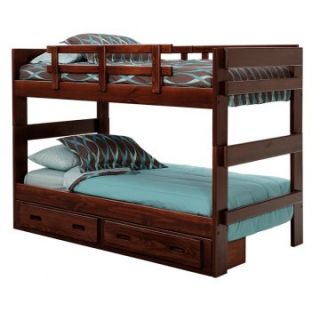 Heartland Twin over Twin Bunk Bed   Chocolate   Storage Beds
