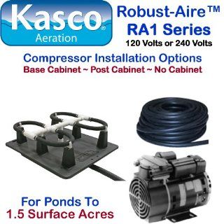 Kasco Marine Robust Aire Aquatic Aeration System RA1NC   For Ponds to 1.5 Surface Acres, 120 Volts, No Cabinet Included  Complete Pond Kits  Patio, Lawn & Garden