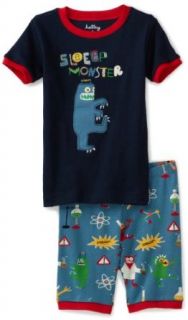 Hatley Boys 2 7 Short Sleep Monster Pajama Set, Shipshape Navy, 7 Clothing