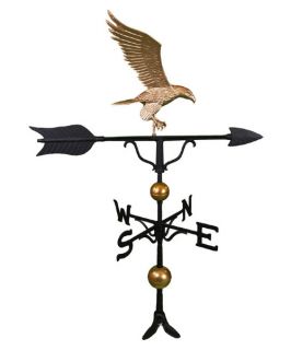 Deluxe Gold Full Bodied Eagle Weathervane   52 in.   Weathervanes