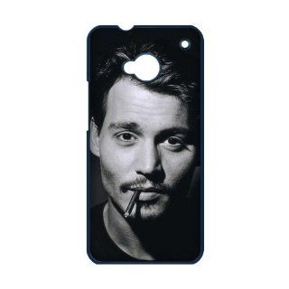 Cool Johnny Depp Design HTC ONE M7 Case Plastic Hard Case for HTC ONE M7 Cell Phones & Accessories