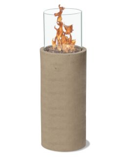 Piazza 30 in. Gas Fire Column   Sand   Fire Pits
