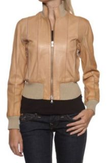 Cristiano di Thiene Blouson Leather Jacket LOUISE, Color Cognac, Size 36