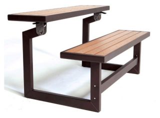 Lifetime Products Wood Grain Convertible Bench   Picnic Tables